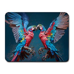 Birds Parrots Love Ornithology Species Fauna Small Mousepad by Ndabl3x