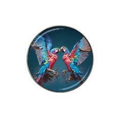 Birds Parrots Love Ornithology Species Fauna Hat Clip Ball Marker (4 Pack) by Ndabl3x