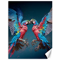 Birds Parrots Love Ornithology Species Fauna Canvas 36  X 48  by Ndabl3x