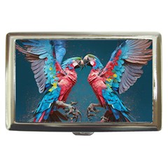 Birds Parrots Love Ornithology Species Fauna Cigarette Money Case by Ndabl3x