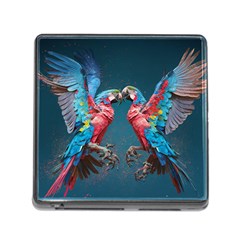 Birds Parrots Love Ornithology Species Fauna Memory Card Reader (square 5 Slot) by Ndabl3x