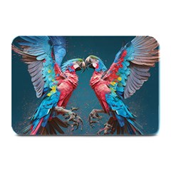 Birds Parrots Love Ornithology Species Fauna Plate Mats by Ndabl3x