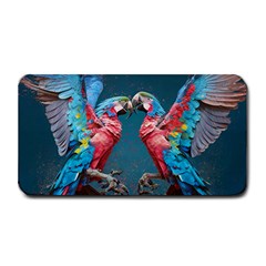 Birds Parrots Love Ornithology Species Fauna Medium Bar Mat by Ndabl3x