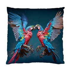 Birds Parrots Love Ornithology Species Fauna Standard Cushion Case (two Sides) by Ndabl3x