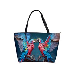 Birds Parrots Love Ornithology Species Fauna Classic Shoulder Handbag by Ndabl3x