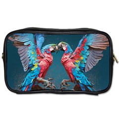 Birds Parrots Love Ornithology Species Fauna Toiletries Bag (two Sides) by Ndabl3x