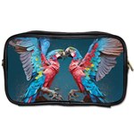 Birds Parrots Love Ornithology Species Fauna Toiletries Bag (Two Sides) Front