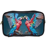 Birds Parrots Love Ornithology Species Fauna Toiletries Bag (Two Sides) Back