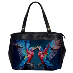 Birds Parrots Love Ornithology Species Fauna Oversize Office Handbag by Ndabl3x