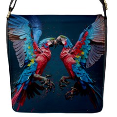 Birds Parrots Love Ornithology Species Fauna Flap Closure Messenger Bag (s)