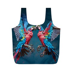 Birds Parrots Love Ornithology Species Fauna Full Print Recycle Bag (m) by Ndabl3x