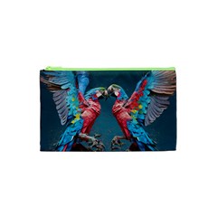 Birds Parrots Love Ornithology Species Fauna Cosmetic Bag (xs)