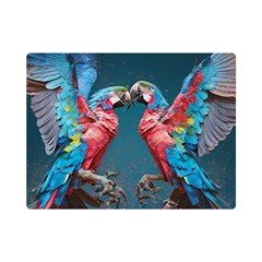 Birds Parrots Love Ornithology Species Fauna Premium Plush Fleece Blanket (mini) by Ndabl3x