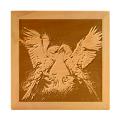 Birds Parrots Love Ornithology Species Fauna Wood Photo Frame Cube by Ndabl3x