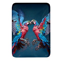 Birds Parrots Love Ornithology Species Fauna Rectangular Glass Fridge Magnet (4 Pack) by Ndabl3x