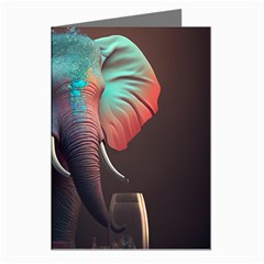 Elephant Tusks Trunk Wildlife Africa Greeting Cards (pkg Of 8)