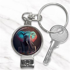 Elephant Tusks Trunk Wildlife Africa Nail Clippers Key Chain by Ndabl3x