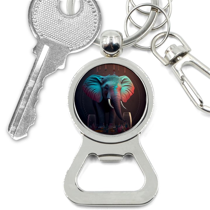 Elephant Tusks Trunk Wildlife Africa Bottle Opener Key Chain