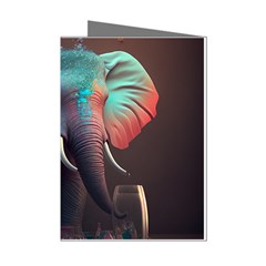 Elephant Tusks Trunk Wildlife Africa Mini Greeting Cards (pkg Of 8) by Ndabl3x