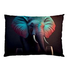 Elephant Tusks Trunk Wildlife Africa Pillow Case by Ndabl3x