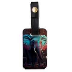 Elephant Tusks Trunk Wildlife Africa Luggage Tag (one Side) by Ndabl3x