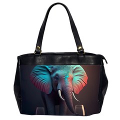 Elephant Tusks Trunk Wildlife Africa Oversize Office Handbag (2 Sides) by Ndabl3x