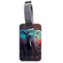 Elephant Tusks Trunk Wildlife Africa Luggage Tag (two Sides) by Ndabl3x