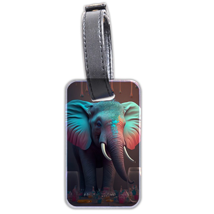 Elephant Tusks Trunk Wildlife Africa Luggage Tag (two sides)