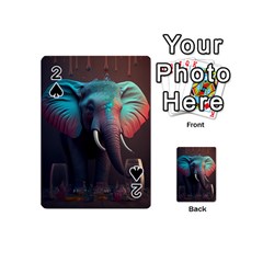 Elephant Tusks Trunk Wildlife Africa Playing Cards 54 Designs (mini) by Ndabl3x