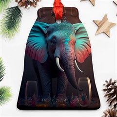 Elephant Tusks Trunk Wildlife Africa Ornament (bell) by Ndabl3x