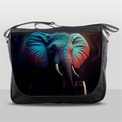 Elephant Tusks Trunk Wildlife Africa Messenger Bag by Ndabl3x