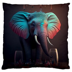 Elephant Tusks Trunk Wildlife Africa Large Cushion Case (one Side)