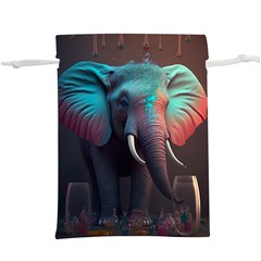 Elephant Tusks Trunk Wildlife Africa Lightweight Drawstring Pouch (xl) by Ndabl3x