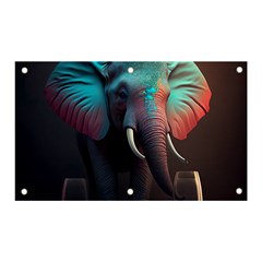 Elephant Tusks Trunk Wildlife Africa Banner And Sign 5  X 3  by Ndabl3x