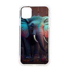 Elephant Tusks Trunk Wildlife Africa Iphone 11 Tpu Uv Print Case by Ndabl3x