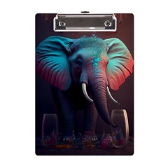 Elephant Tusks Trunk Wildlife Africa A5 Acrylic Clipboard by Ndabl3x