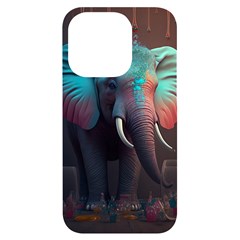 Elephant Tusks Trunk Wildlife Africa Iphone 14 Pro Black Uv Print Case by Ndabl3x