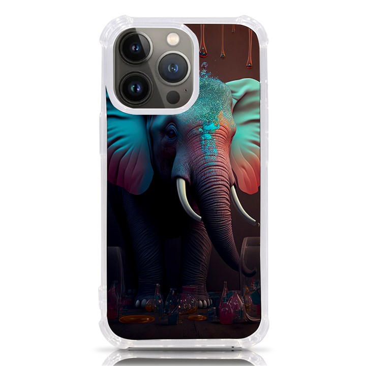 Elephant Tusks Trunk Wildlife Africa iPhone 13 Pro TPU UV Print Case