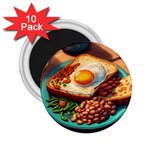 Breakfast Egg Beans Toast Plate 2.25  Magnets (10 pack)  Front