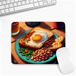 Breakfast Egg Beans Toast Plate Small Mousepad Front