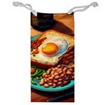 Breakfast Egg Beans Toast Plate Jewelry Bag Front