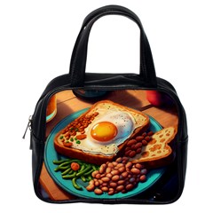 Breakfast Egg Beans Toast Plate Classic Handbag (one Side) by Ndabl3x