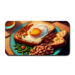 Breakfast Egg Beans Toast Plate Medium Bar Mat by Ndabl3x