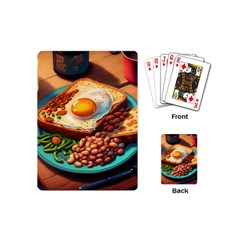 Breakfast Egg Beans Toast Plate Playing Cards Single Design (mini)