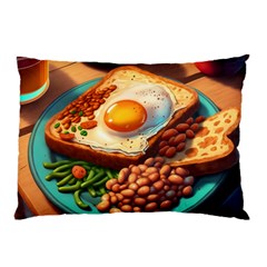 Breakfast Egg Beans Toast Plate Pillow Case by Ndabl3x