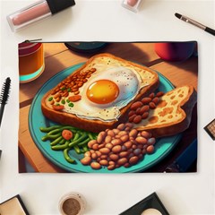 Breakfast Egg Beans Toast Plate Cosmetic Bag (xl) by Ndabl3x