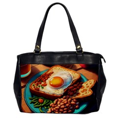 Breakfast Egg Beans Toast Plate Oversize Office Handbag