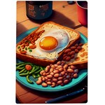 Breakfast Egg Beans Toast Plate A4 Acrylic Clipboard Back