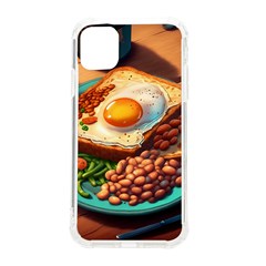 Breakfast Egg Beans Toast Plate Iphone 11 Tpu Uv Print Case by Ndabl3x