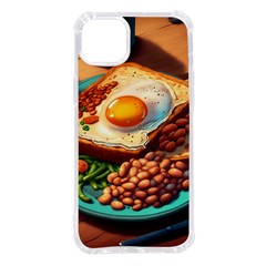 Breakfast Egg Beans Toast Plate Iphone 14 Plus Tpu Uv Print Case by Ndabl3x